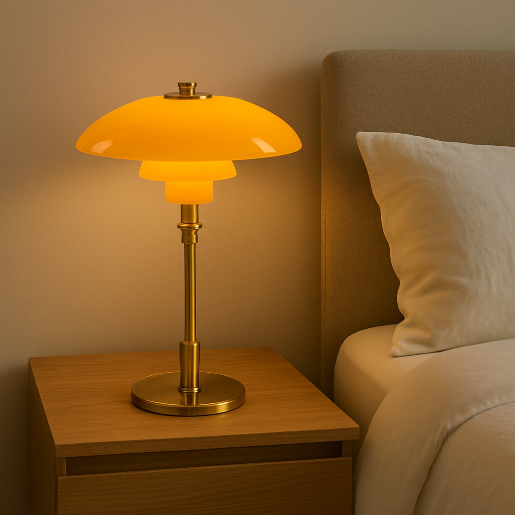 Lampe de table design danois moderne - Abat-jour superposé, LED