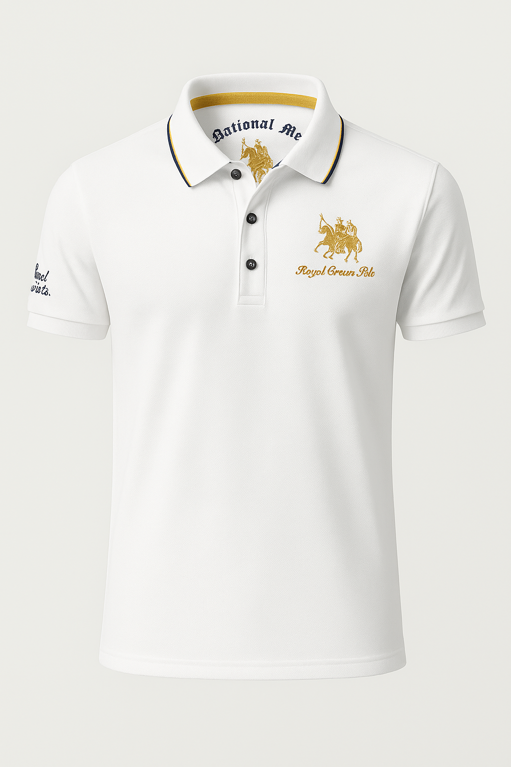 Men's Top Clothes : Polo Homme Brodé en Coton Piqué à Contraste - Coupe Regular, Plusieurs Couleurs dans Blanc de Marche Lino