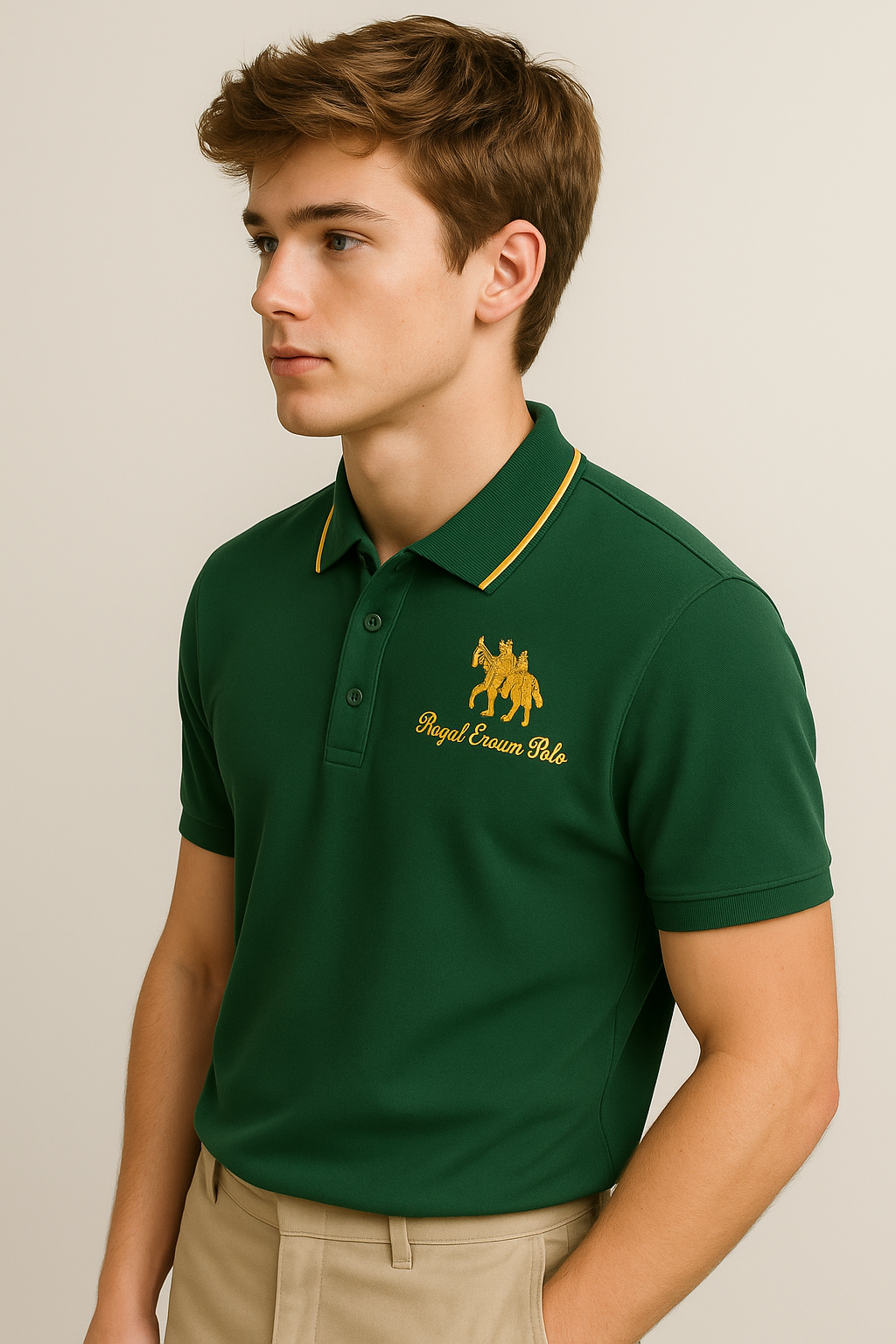 Men's Top Clothes : Polo Homme Brodé en Coton Piqué à Contraste - Coupe Regular, Plusieurs Couleurs dans de Marche Lino