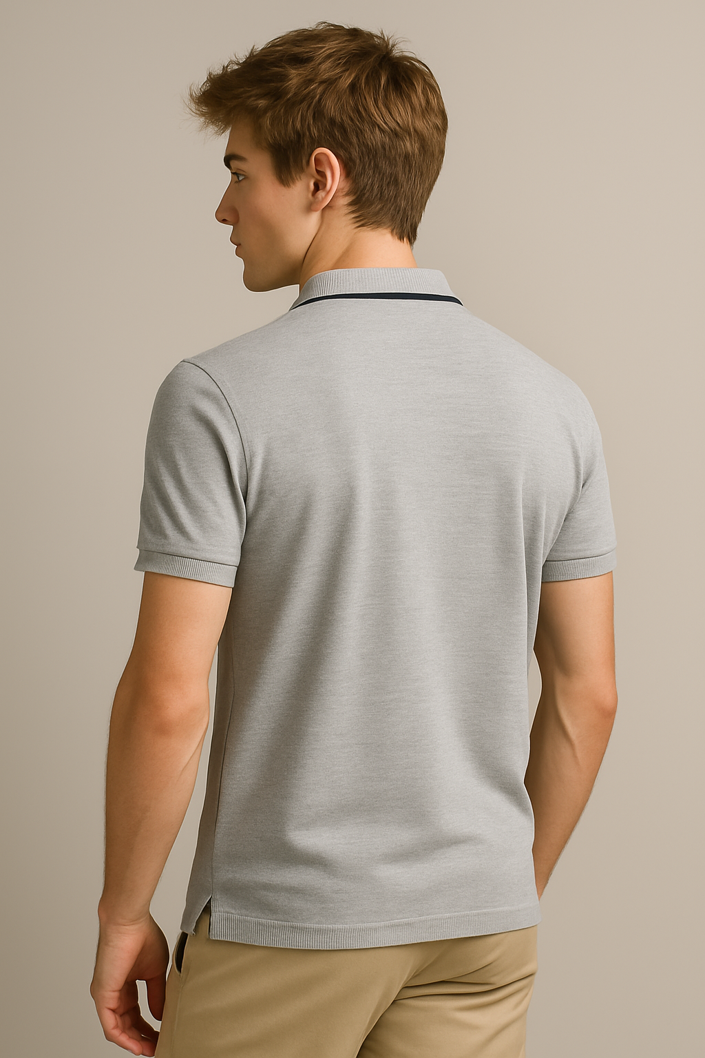 Men's Top Clothes : Polo Homme Brodé en Coton Piqué à Contraste - Coupe Regular, Plusieurs Couleurs dans de Marche Lino
