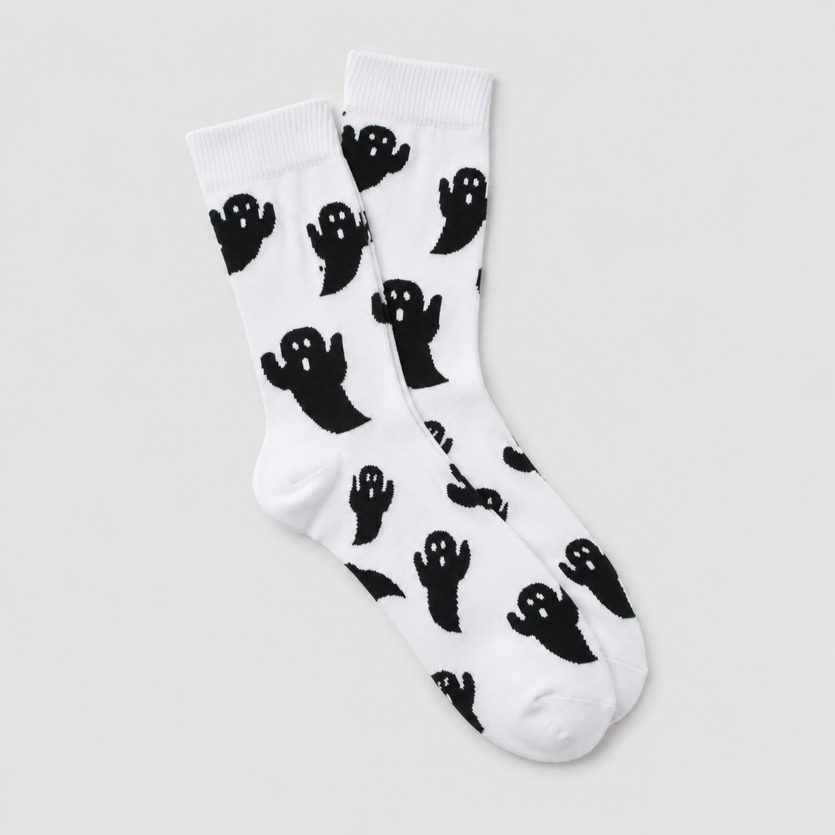 Gifts – Seasonal – Halloween : Chaussettes Halloween unisexe motif fantômes ludique - Noir & Blanc dans Blanc de Pantinoshop