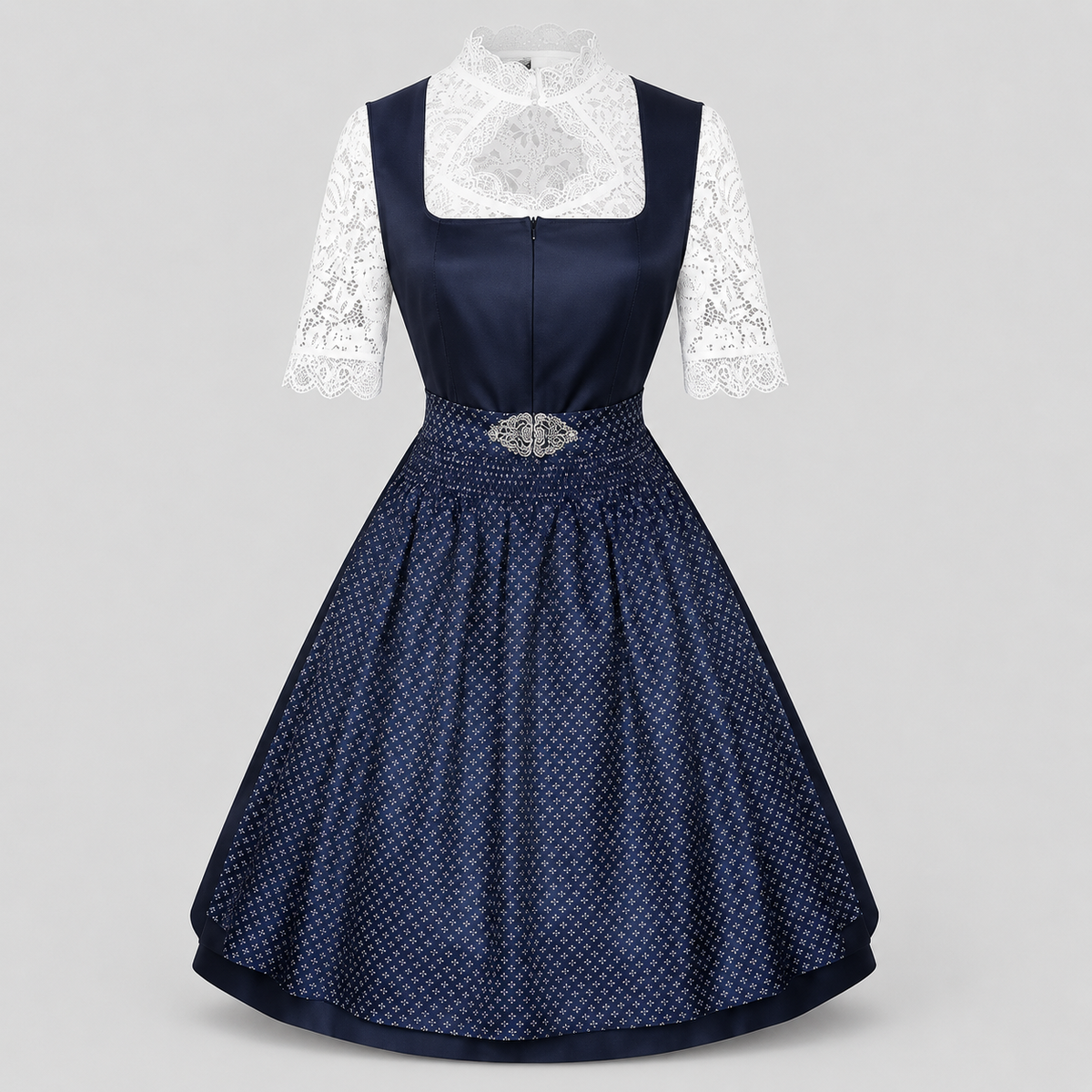 Gifts – Seasonal – Oktoberfest : Dirndl femme traditionnel bleu marine avec corsage dentelle dans Bleu marine de Steiner-boutique