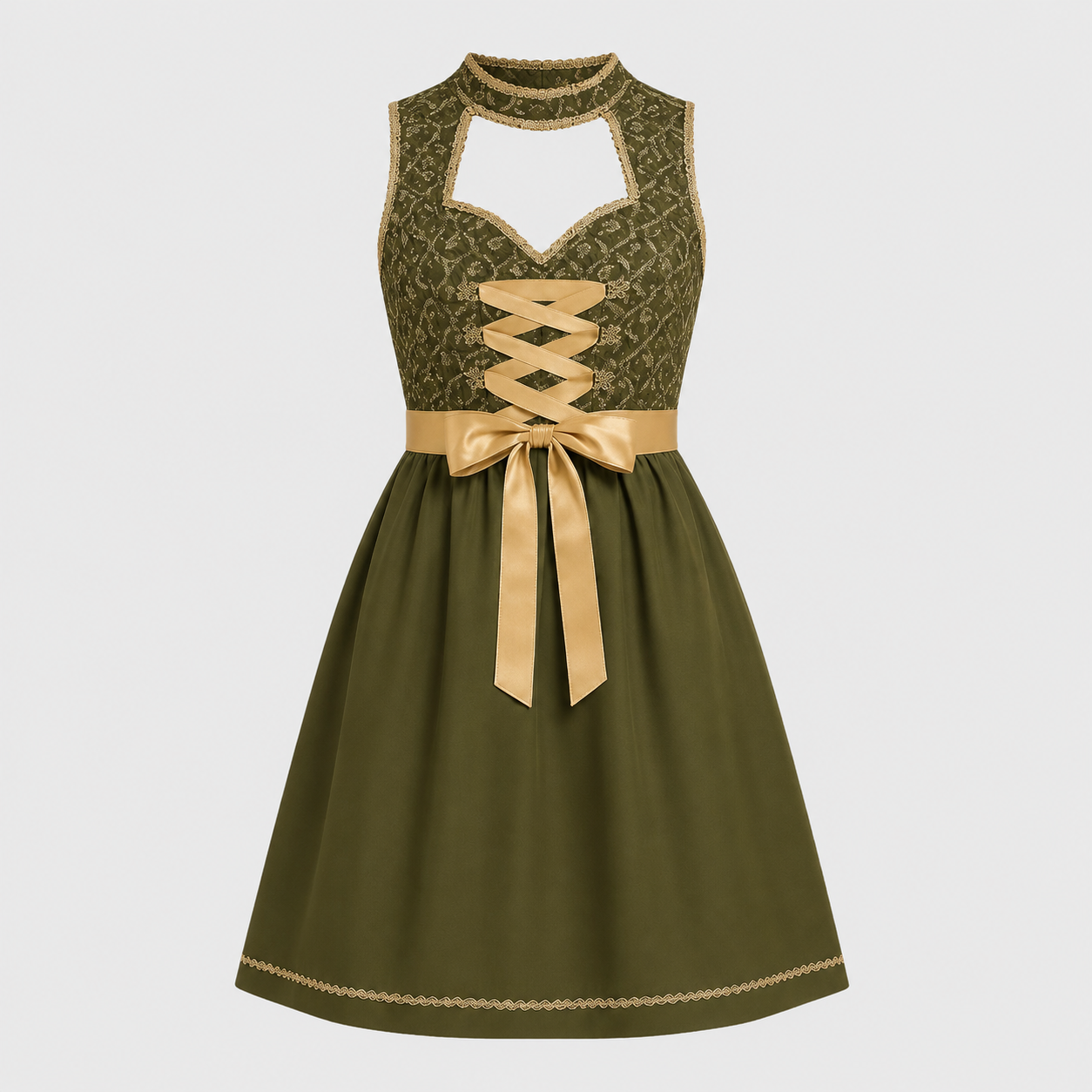 Gifts – Seasonal – Oktoberfest : Dirndl femme vert, tablier, laçage, style bavarois dans Titre Standard de Steiner-boutique