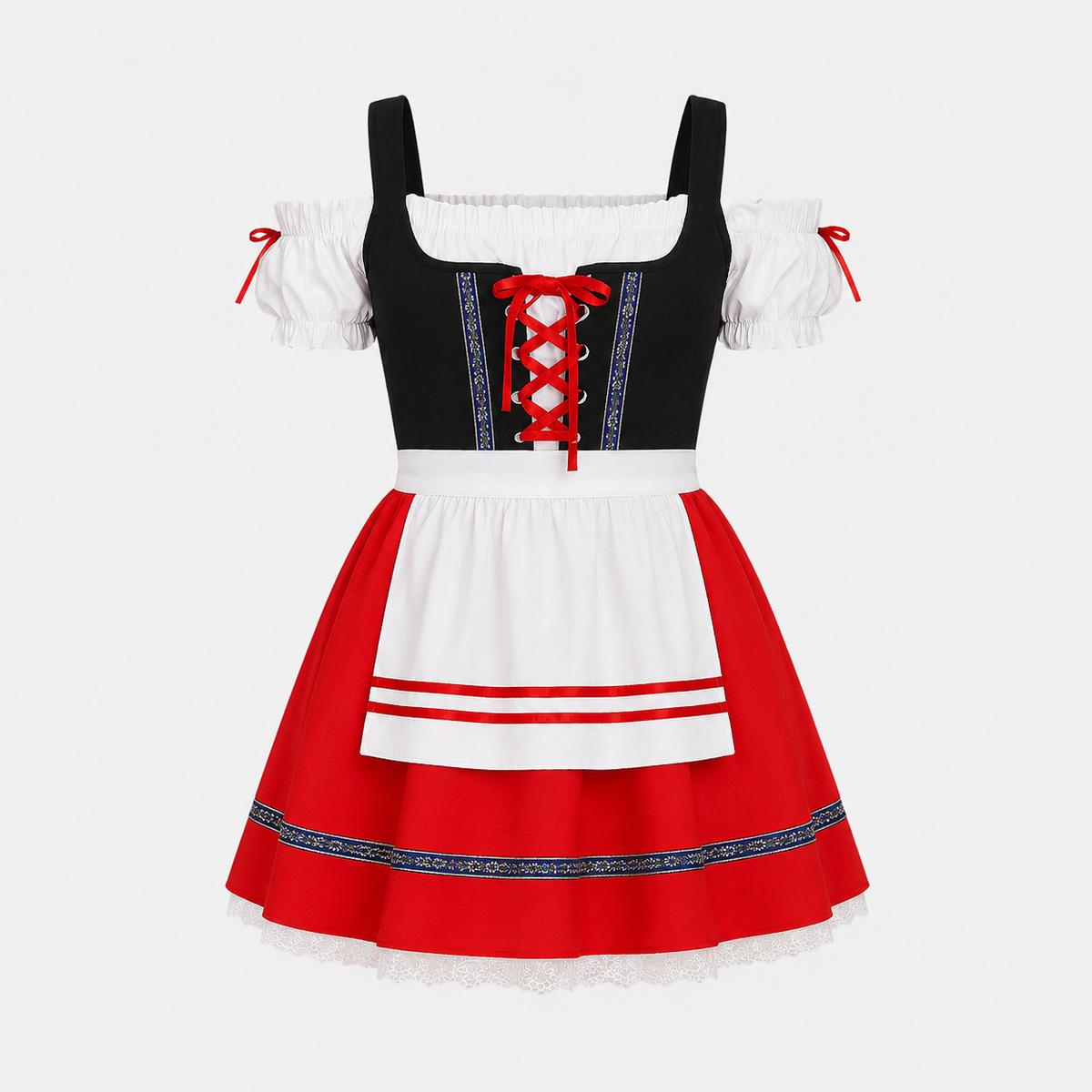 Gifts – Seasonal – Oktoberfest : Robe Dirndl Femmes Dentelle Rouge pour les Fêtes de l'Oktoberfest dans Rouge de Steiner-boutique