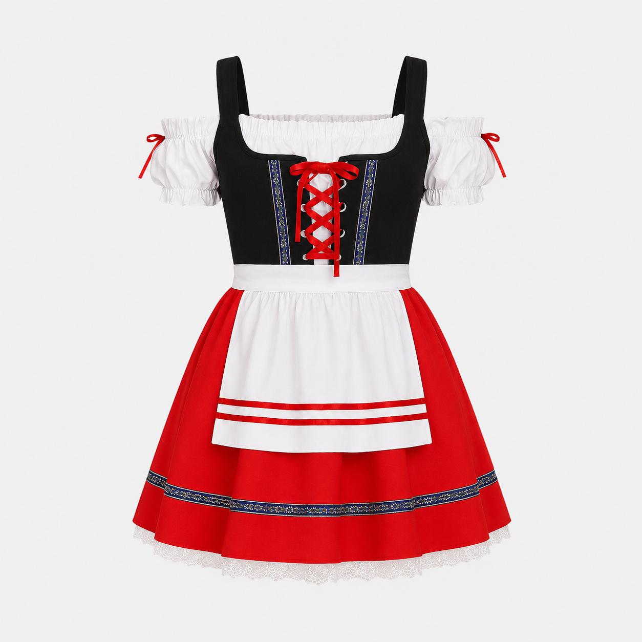 Gifts – Seasonal – Oktoberfest : Robe Dirndl Femmes Dentelle Rouge pour les Fêtes de l'Oktoberfest dans Rouge de Steiner-boutique