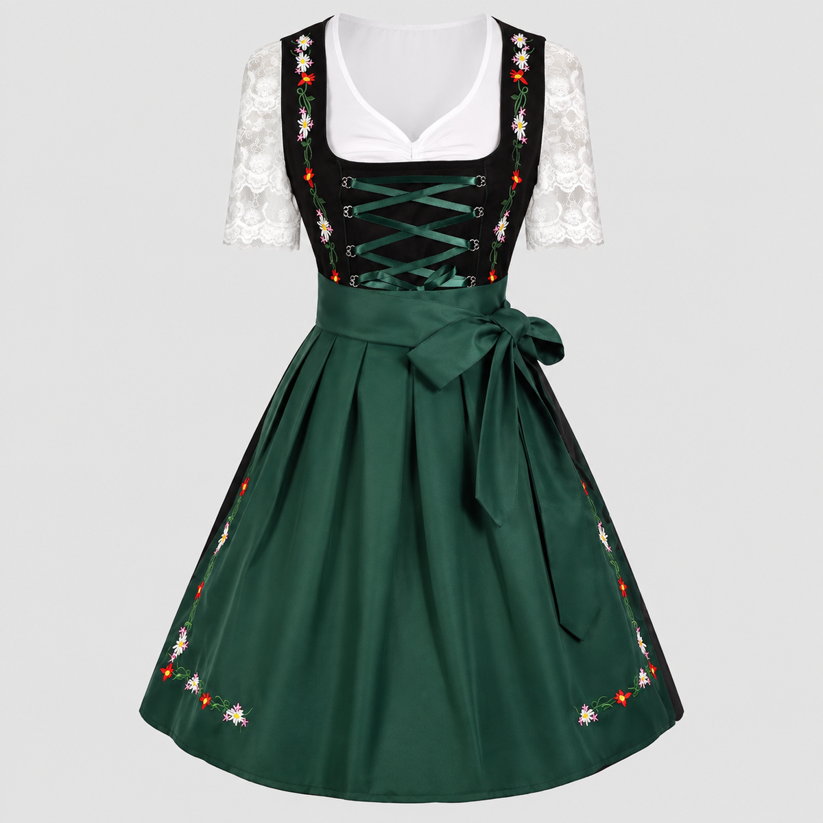 Gifts – Seasonal – Oktoberfest : Dirndl Vert pour Femme, Tenue Festive Bavaroise dans Vert de Steiner-boutique