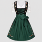 Dirndl Vert pour Femme, Tenue Festive Bavaroise