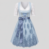 Gifts – Seasonal – Oktoberfest : Robe Dirndl pour Femmes: Traditionnelle Bleue avec Jupe Évasée dans Bleu de Steiner-boutique
