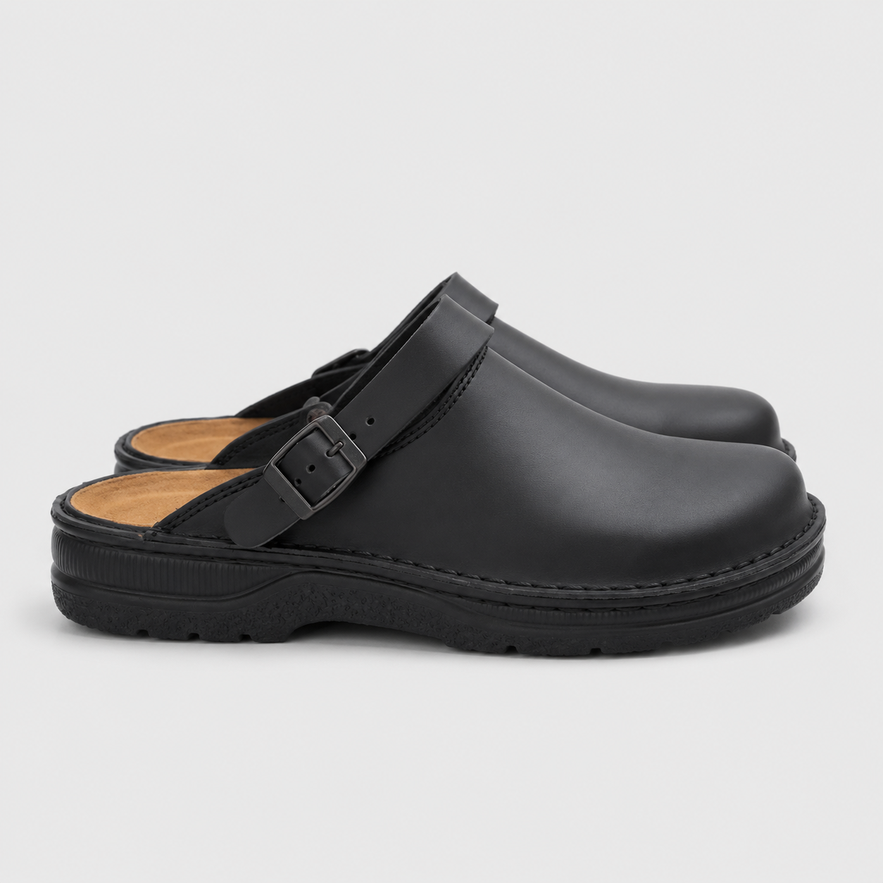 AS - Mens - Slippers : Sabots orthopédiques hommes - Soulage la pression, optimise dans Noir de KleefMode