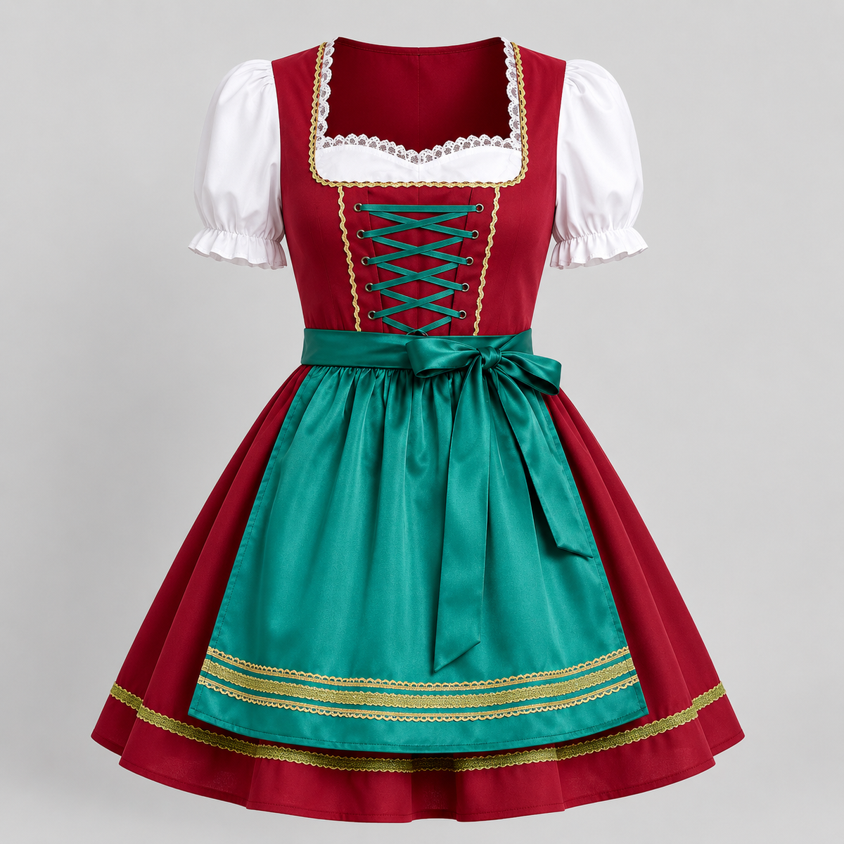 Gifts – Seasonal – Oktoberfest : Robe Oktoberfest pour Femme avec Tablier et Détail de Laçage dans de Pantinoshop