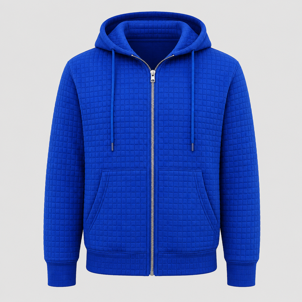 AW - Womens - Hoodie : Sweat à capuche zippé pour femme avec cordon de serrage et poches - Confortable dans Bleu de Loranza