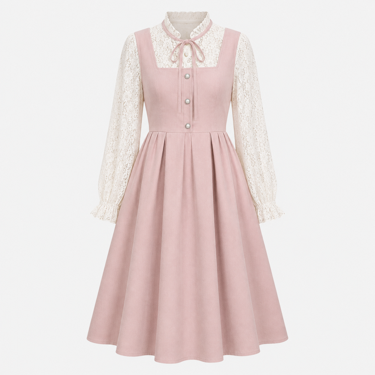 Gifts – Seasonal – Oktoberfest : Dirndl pour femme rose coupe trapèze, décolleté en cœur et broderie dans Rose de Steiner-boutique