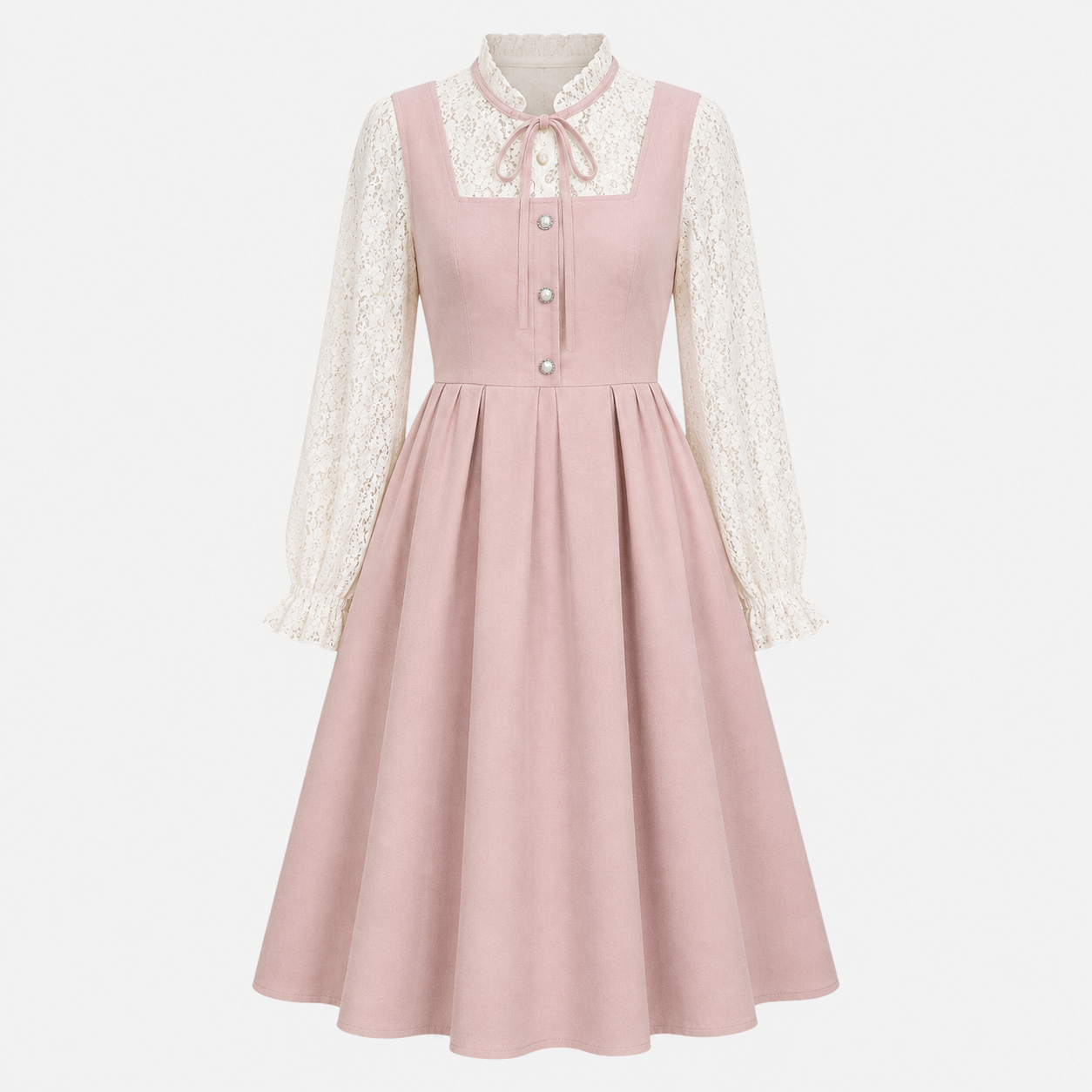 Gifts – Seasonal – Oktoberfest : Dirndl pour femme rose coupe trapèze, décolleté en cœur et broderie dans Rose de Steiner-boutique