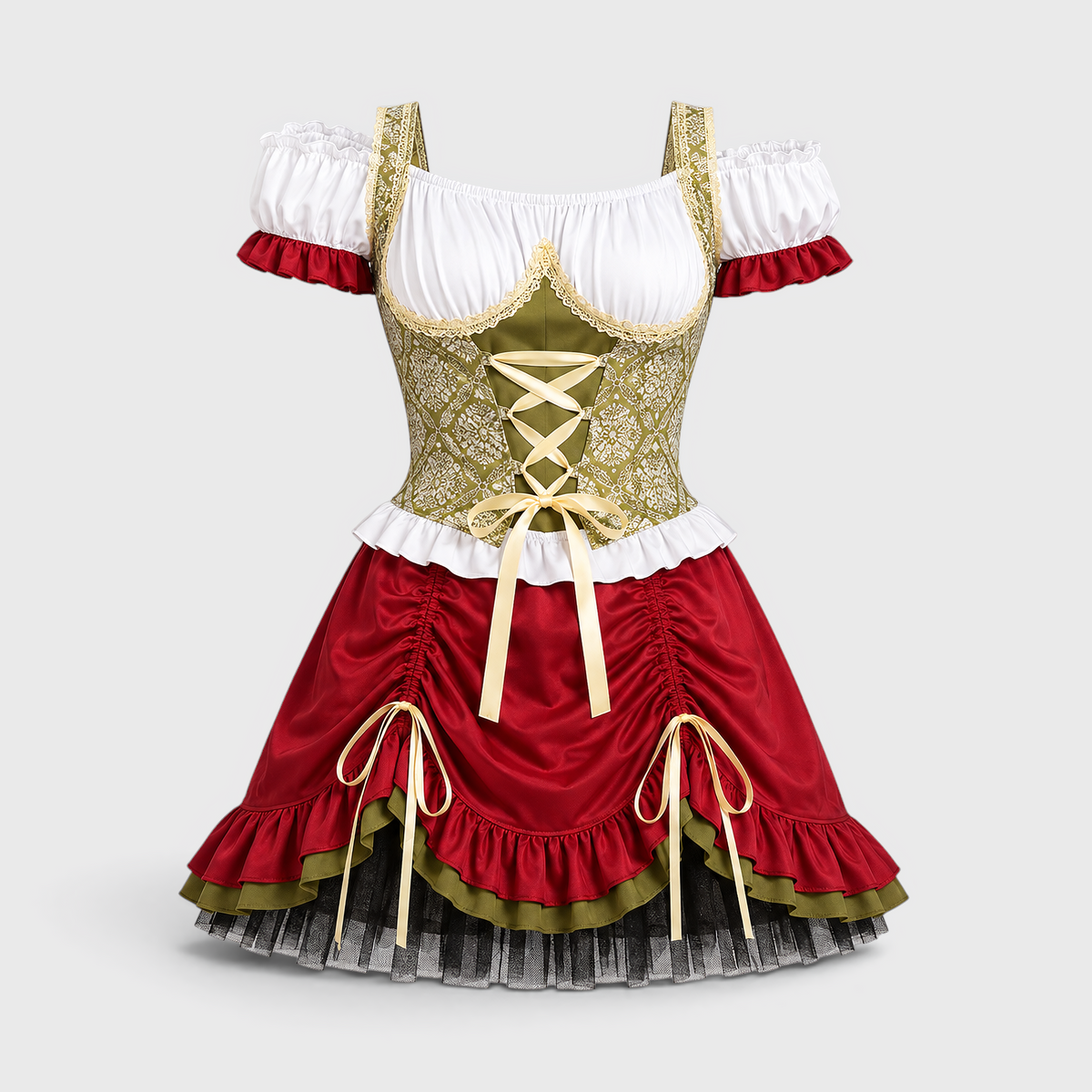 Gifts – Seasonal – Oktoberfest : Costume Oktoberfest femme - Style bavarois, corsage lacé, jupe dans Modèle court [sur commande uniquement] de Steiner-boutique