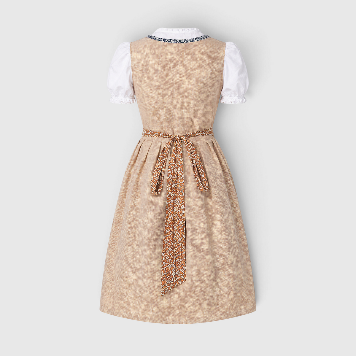 Gifts – Seasonal – Oktoberfest : Robe Dirndl Traditionnelle Femme Marron avec Chemisier en Dentelle et Tablier dans de Steiner-boutique