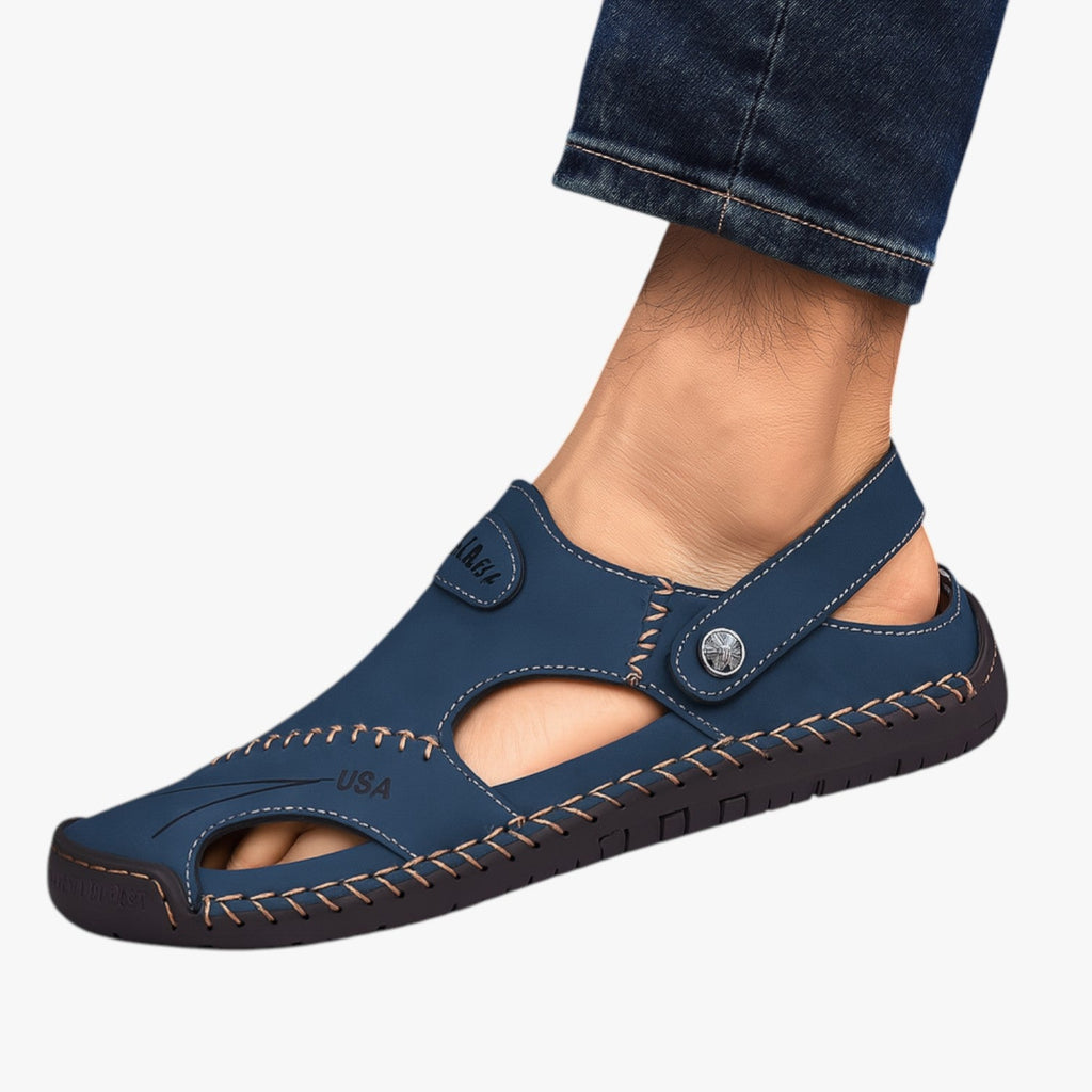 Sandales d'été pour homme - Cuir respirant et semelle antidérapante pour une touche de style