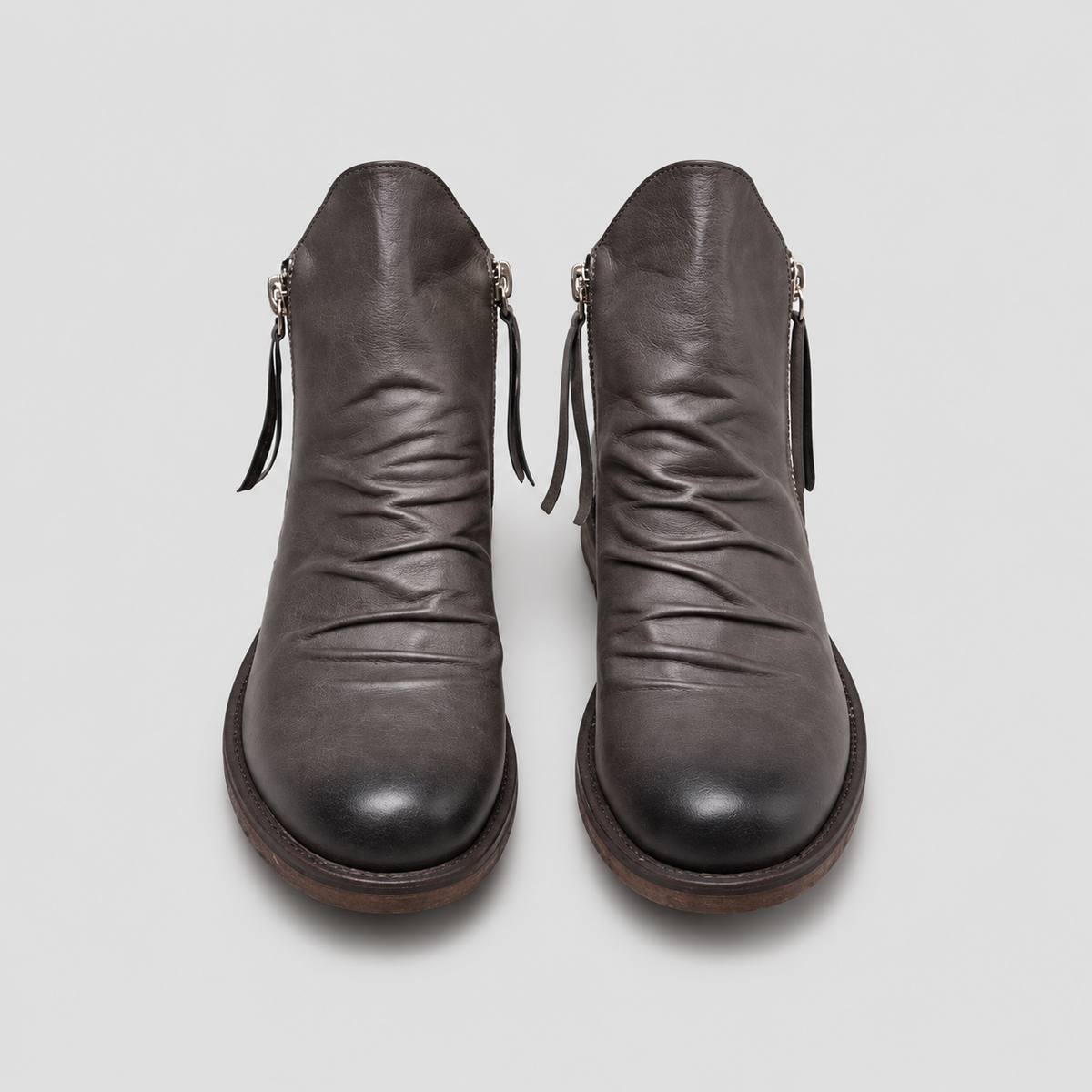 Bottes homme microfibre à lacets, bout pointu, grand confort