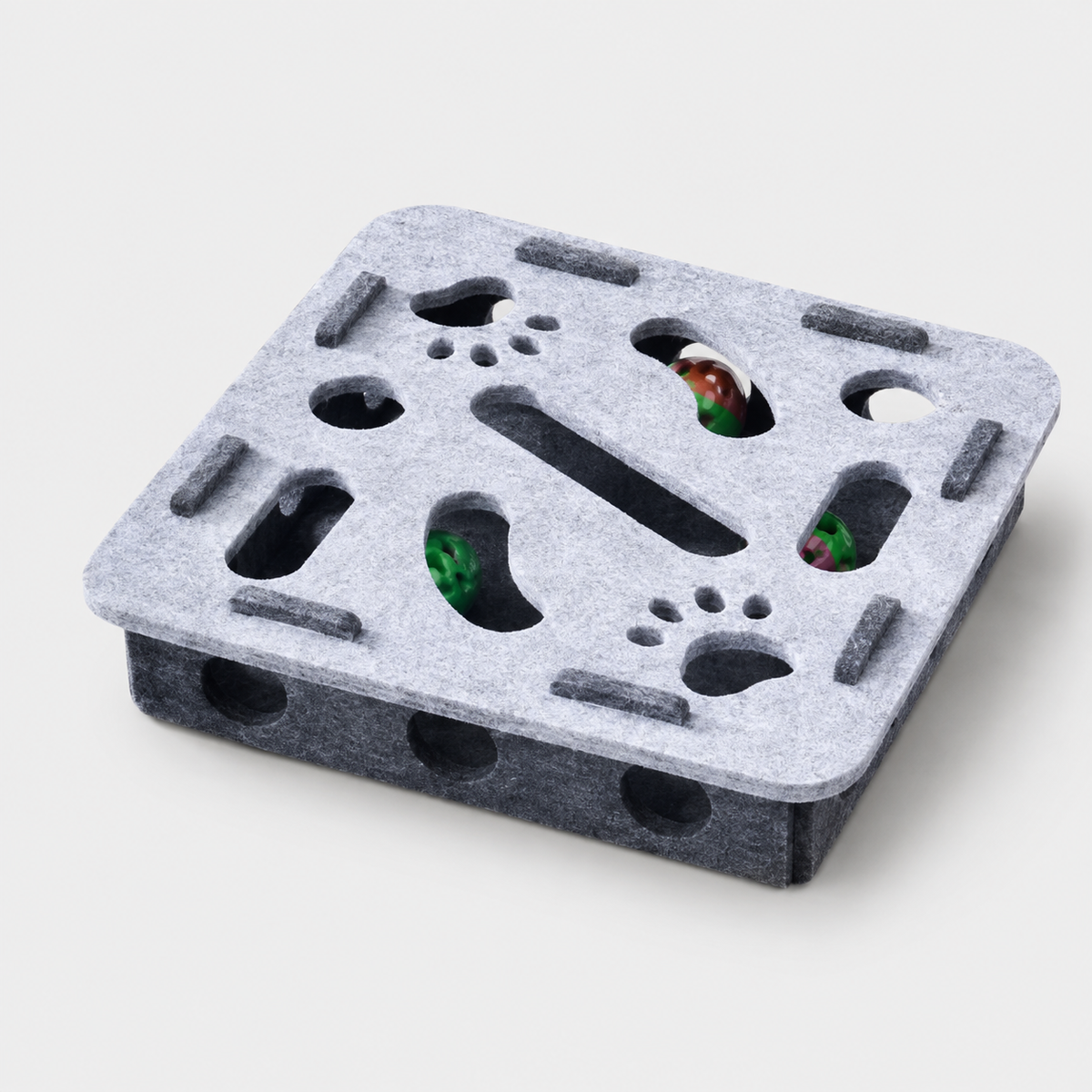 Jouet interactif pour chat - Feutre, balles, design modulable