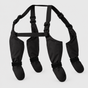 Bottes chien intégrales noires avec harnais dorsal ajustable