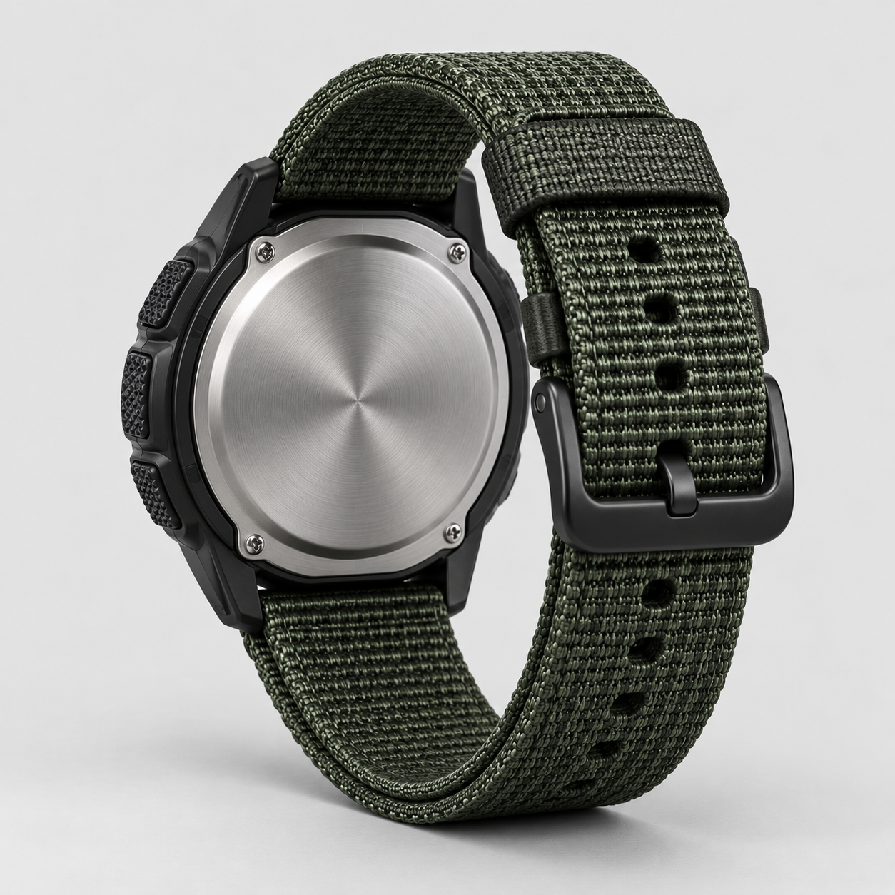 Montre numérique pour homme - Étanche, Aspect fibre de carbone & Boussole