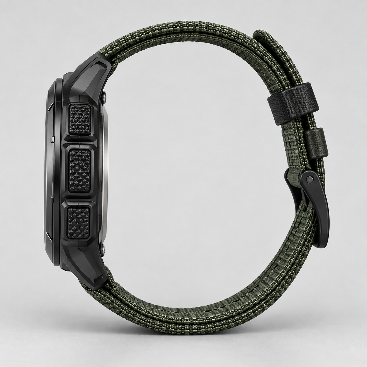 Montre numérique pour homme - Étanche, Aspect fibre de carbone & Boussole