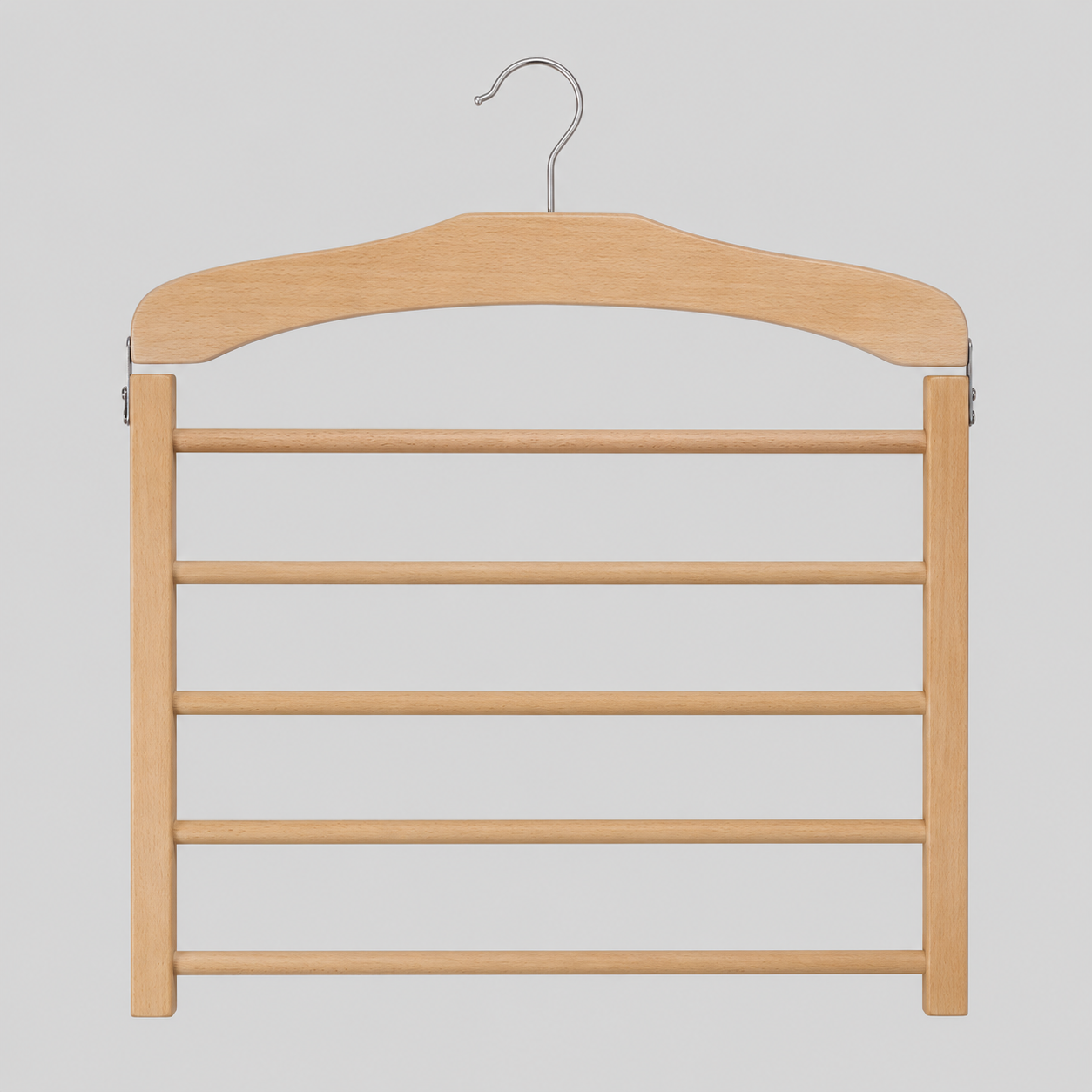 Cintre multi-niveaux en bois massif pour dressing optimisé