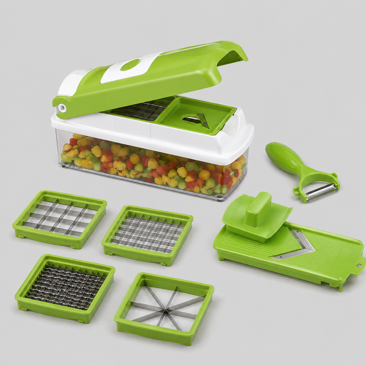 Coupe-légumes 12 fonctions - Préparation Rapide et Protégée