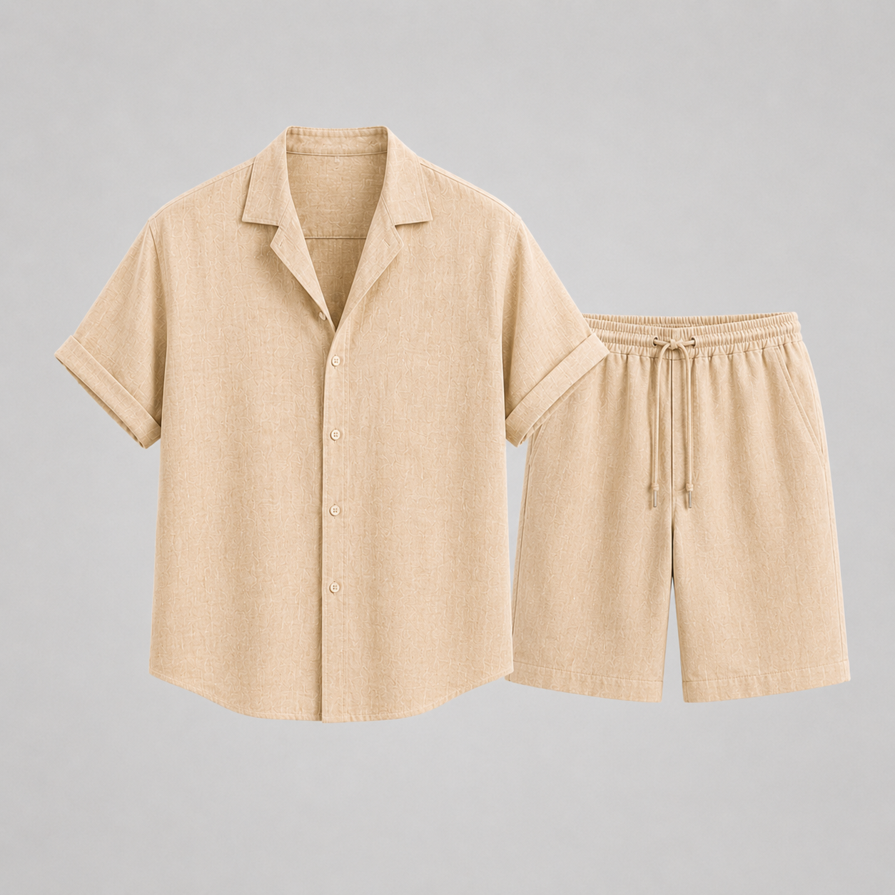 Sets : Ensemble en Lin pour Homme Élégance Estivale Décontractée dans de Marche Lino