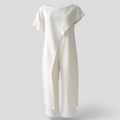 Elegant damset med crop top och högmidjade byxor - avslappnad sommaroutfit