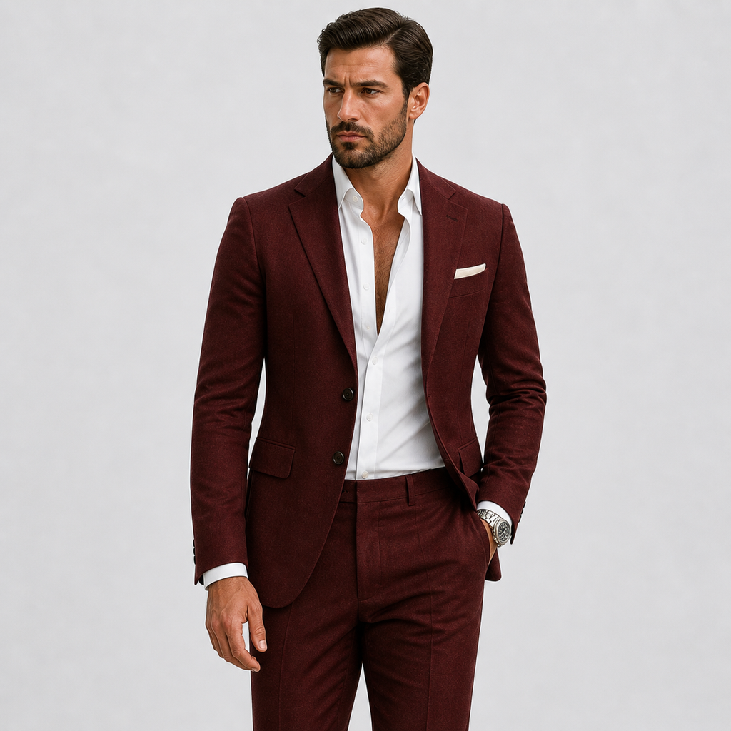 Heren Linnen Pak Slim-Fit Zomerse Elegantie