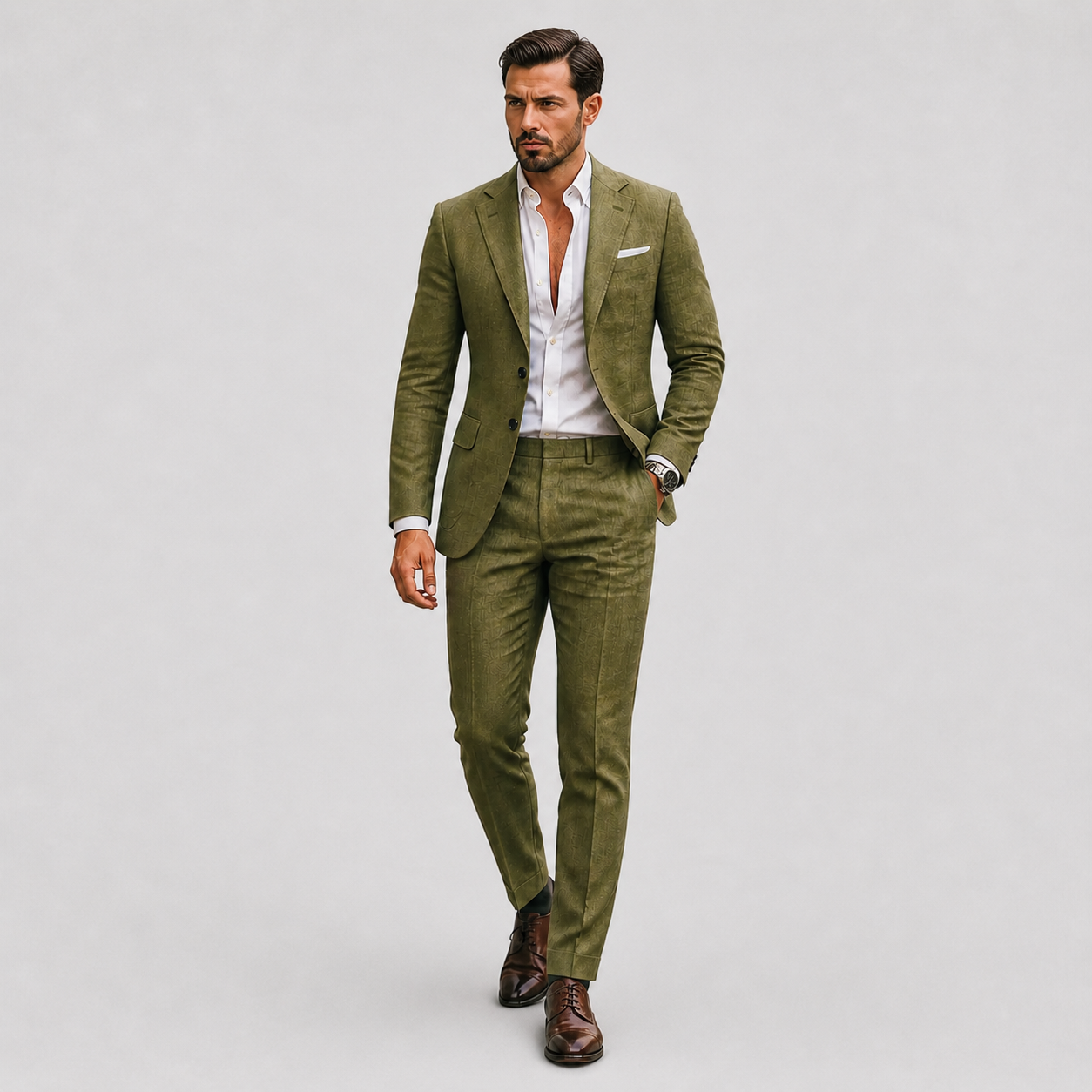 Costume Homme Slim Fit en Lin Élégant d'Été - Parfait pour Cérémonies et Événements