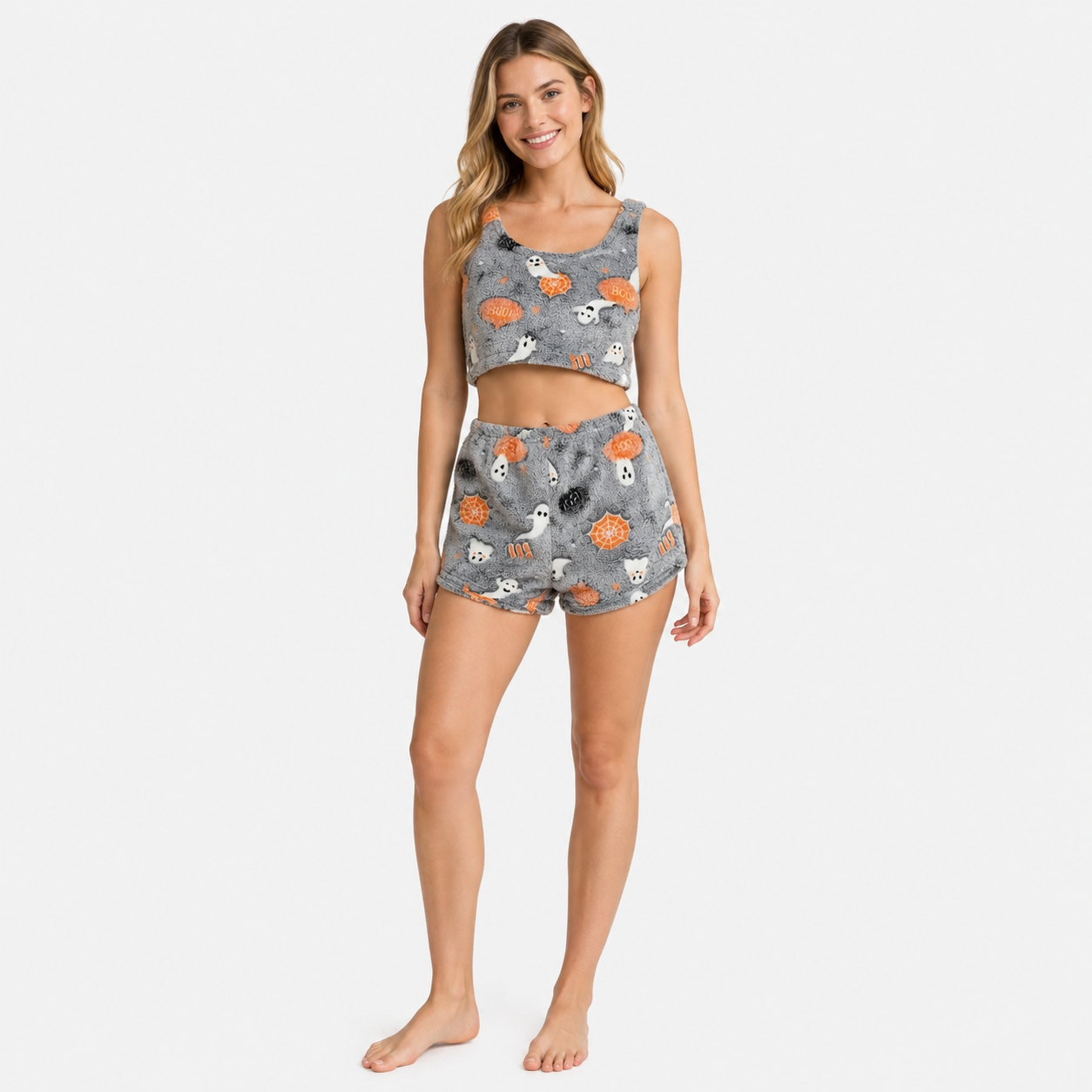 Gifts – Seasonal – Halloween : Ensemble pyjama femme Halloween - Fantômes lumineux gris dans de Loranza