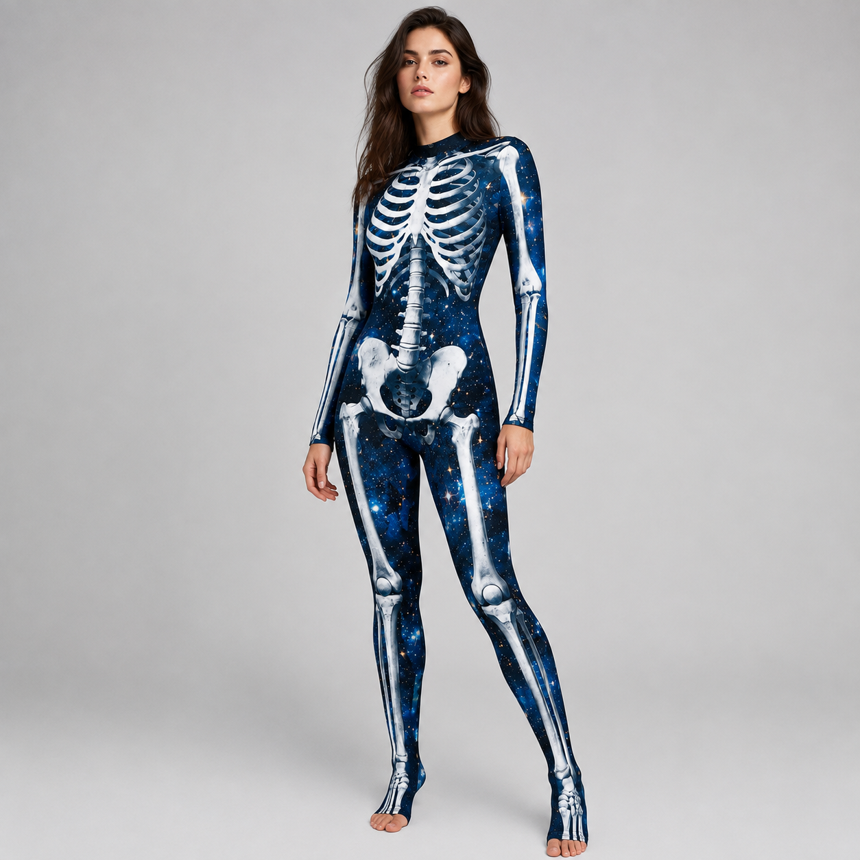 Gifts – Seasonal – Halloween : Combinaison squelette adulte ajustée Halloween manches longues dans de Pantinoshop