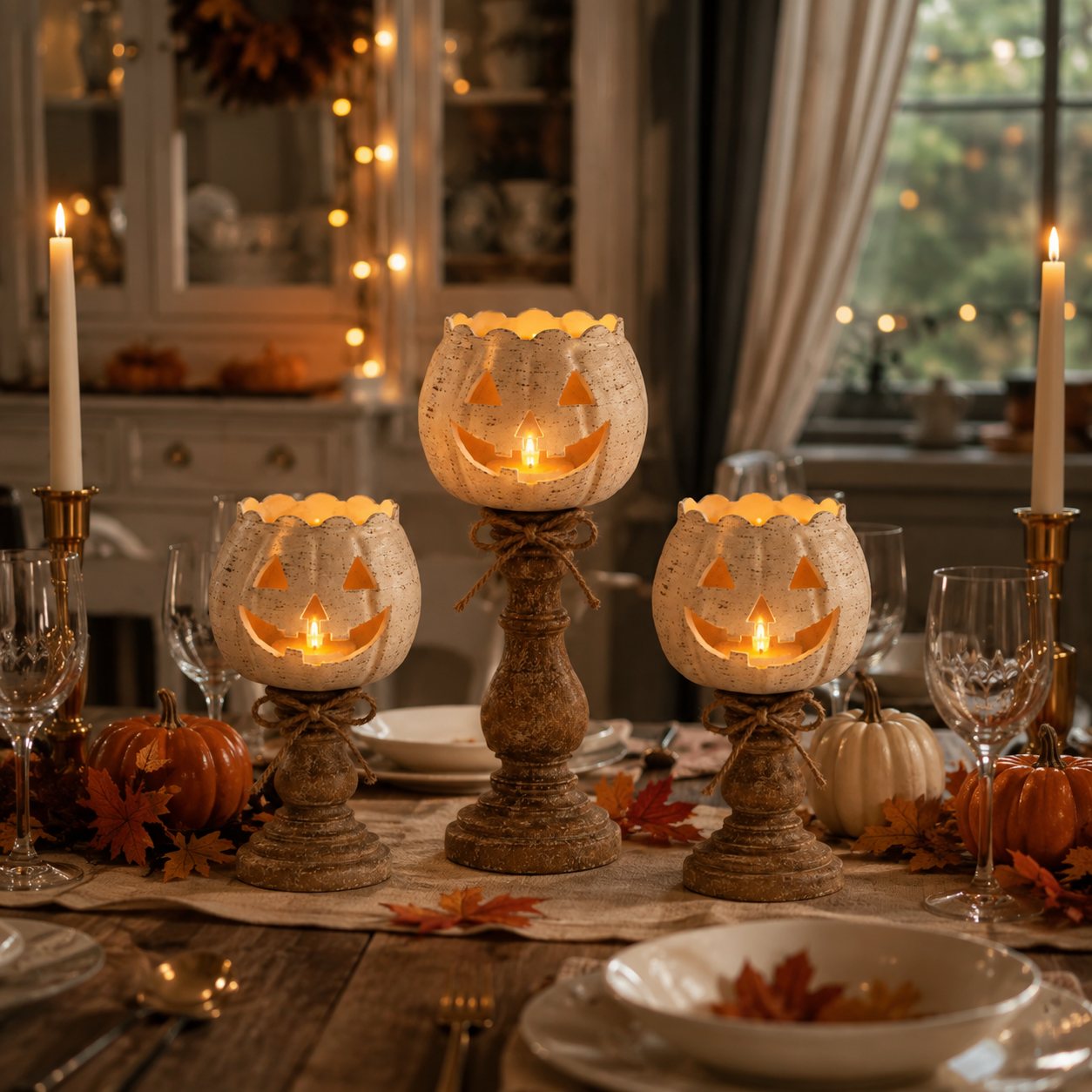 Gifts – Seasonal – Halloween : Décoration LED Citrouille Halloween avec Bougie Électronique - 12/15/18 cm dans de Pantinoshop