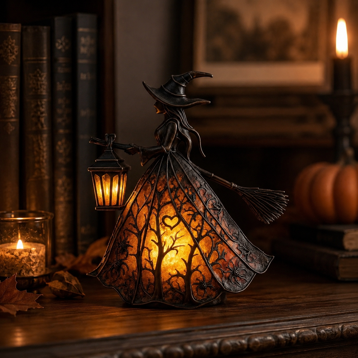 Gifts – Seasonal – Halloween : Figurine Sorcière Lumineuse USB - Décoration Gothique dans de Pantinoshop