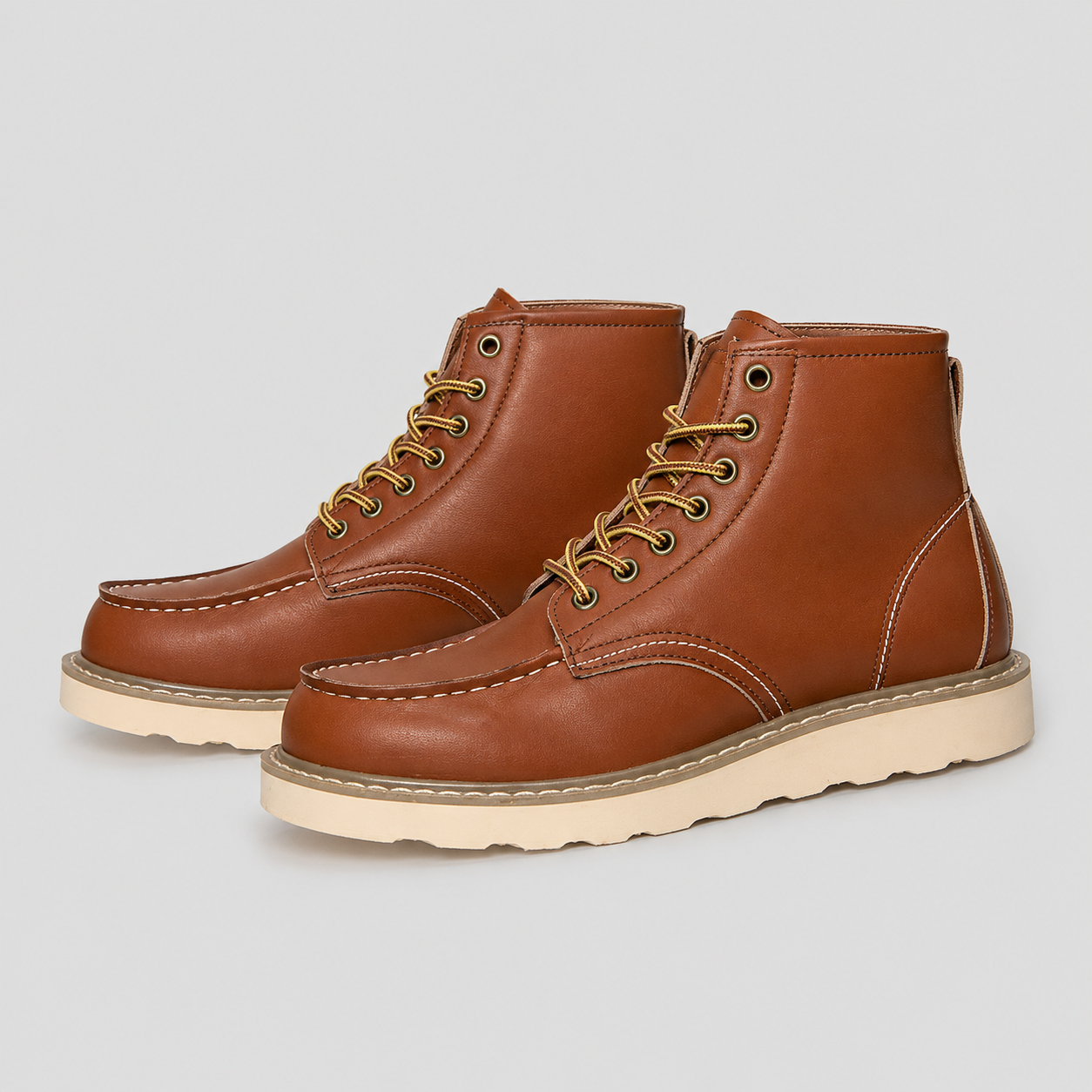 AS - Mens - Boots : Bottes lacées homme style vintage, confort robuste dans Kaki de KleefMode