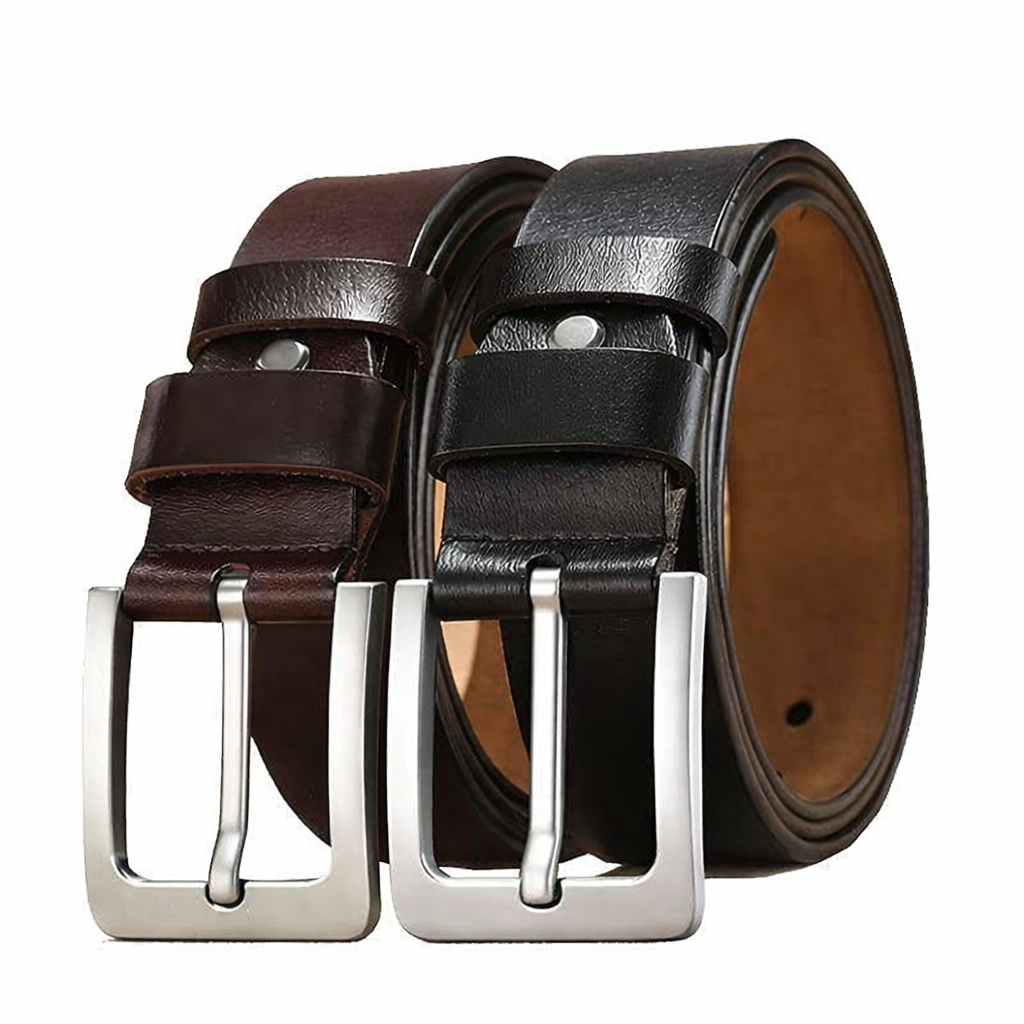 Sangle en Cuir de Bœuf Véritable Marron - Robuste et Durable pour Homme et Femme