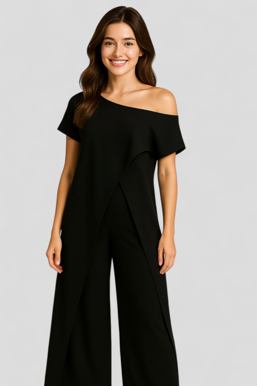 Ensemble Élégant pour Femme avec Top Crop et Pantalon Taille Haute - Tenue d'Été Décontractée