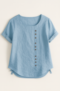 Blouse en Lin Boutonnée pour Femme - Légère, Respirante et Élégante
