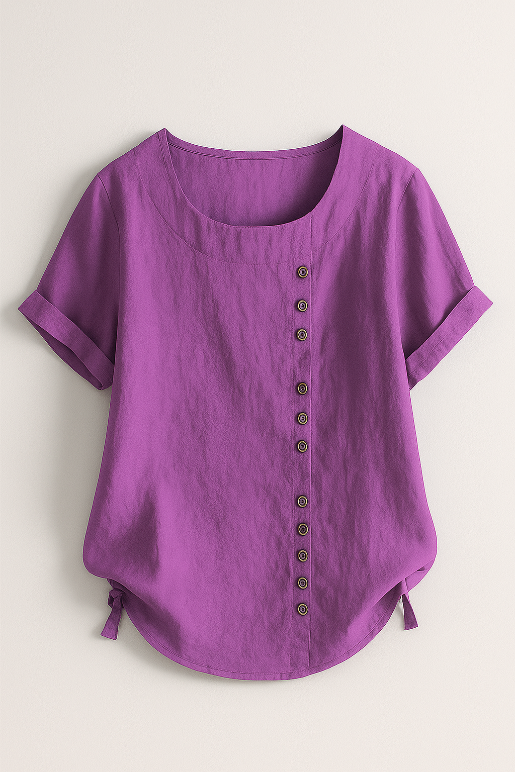 Blouse en Lin Boutonnée pour Femme - Légère, Respirante et Élégante