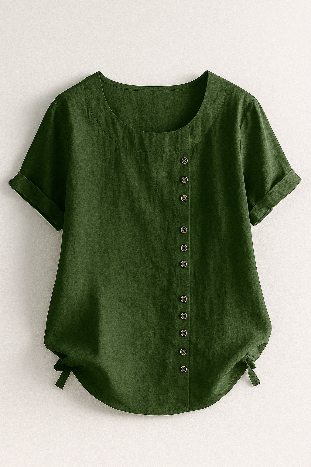 Blouse en Lin Boutonnée pour Femme - Légère, Respirante et Élégante