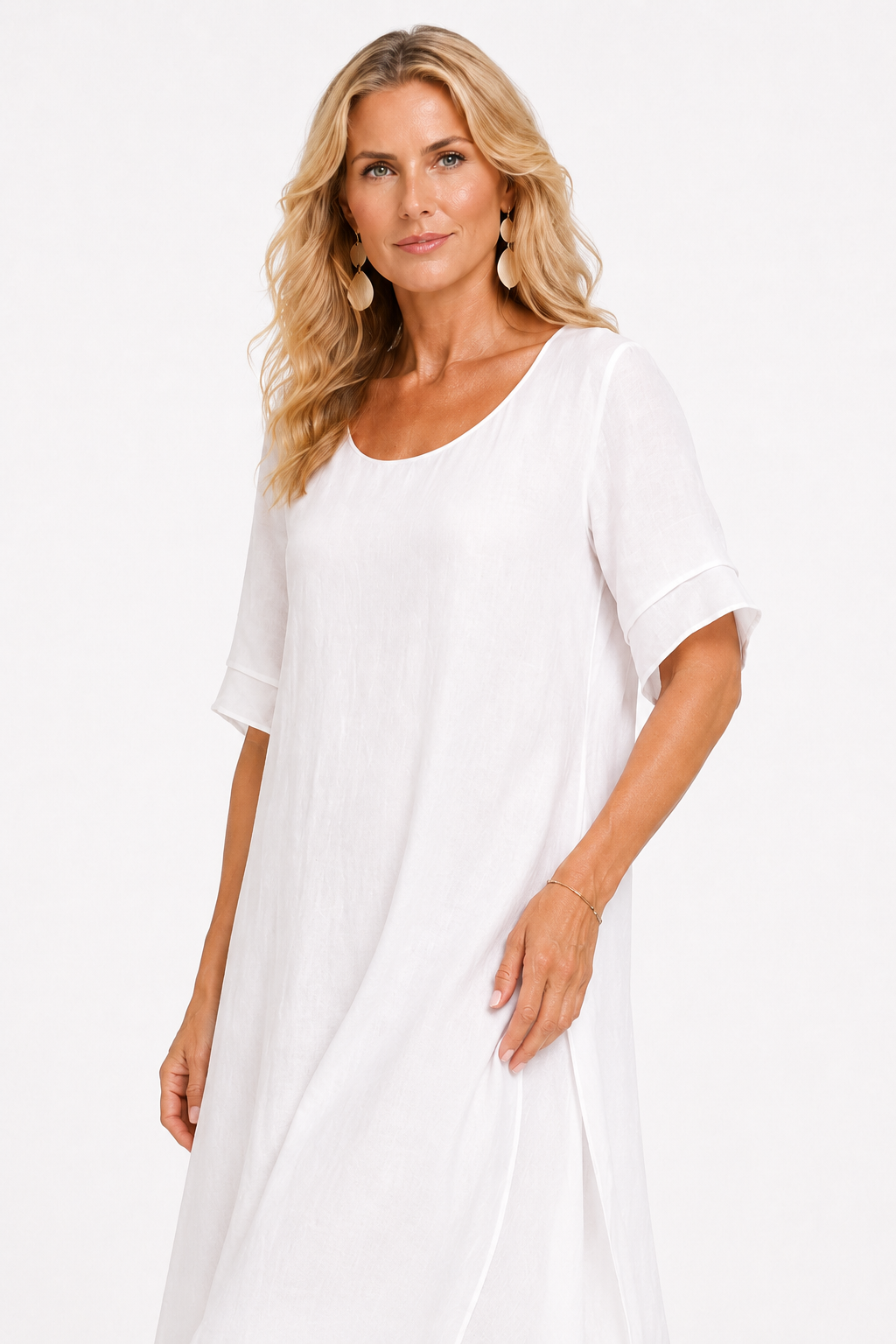 Robe femme élégante intemporelle, confort léger et fluide