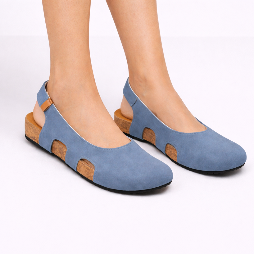 Slingback Femme Noires en Cuir Véritable, Talon 5cm, Bout Rond: Élégance & Confort