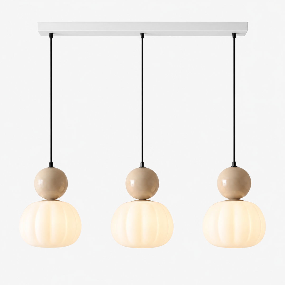 Suspension Art Déco - Fer et Acrylique, 1 ou 3 Lumières