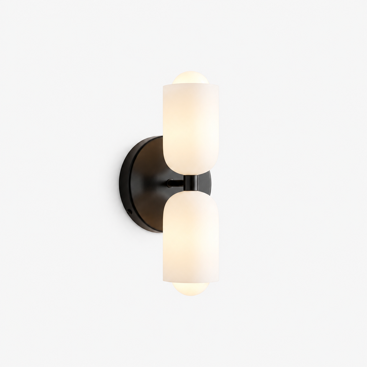 Luminaires : Applique Murale Minimaliste Nordique Haut-Bas - Lueur Diffuse dans Noir de Havelalights