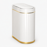trash can : Poubelle sans contact - Design moderne à nervures verticales dans Blanc de Floriva Dom