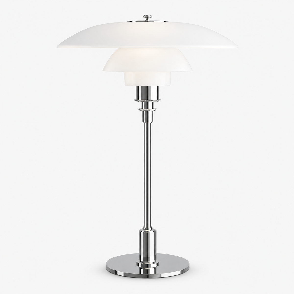 Lampe de table design danois moderne - Abat-jour superposé, LED
