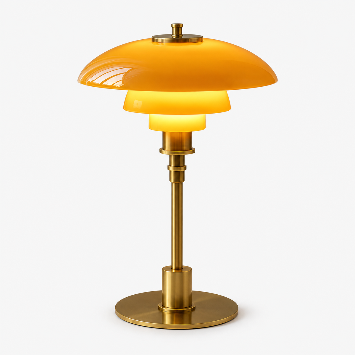 Lampe de table design danois moderne - Abat-jour superposé, LED