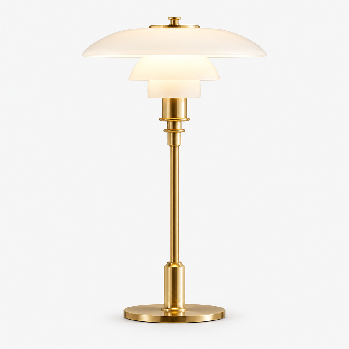 Lampe de table design danois moderne - Abat-jour superposé, LED