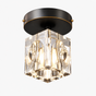 Plafonnier Cristal Géométrique - Finition Moderne Noire ou Dorée